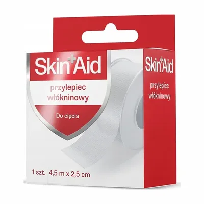 Skin Aid Przylepiec Włókninowy Do Cięcia 1 Sztuka 4,5m x 2,5cm
