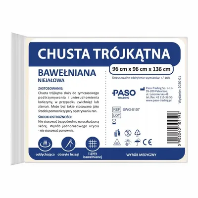 Chusta Trójkątna Bawełniana Niejałowa 1 Sztuka