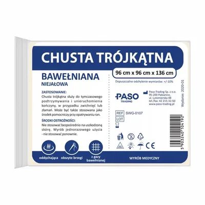 Chusta Trójkątna Bawełniana Niejałowa 1 Sztuka