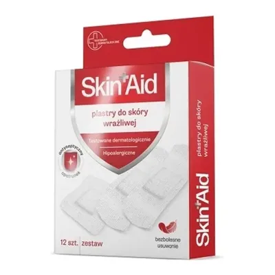 Skin Aid Plastry Do Skóry Wrażliwej Zestaw 12 Sztuk