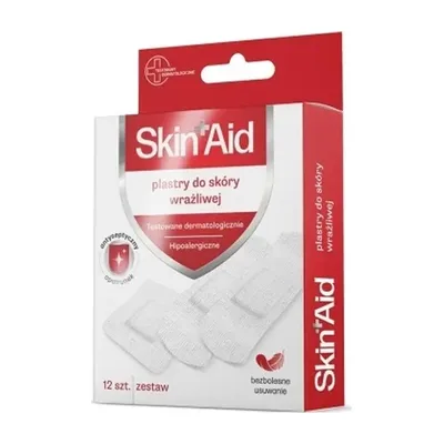 Skin Aid Plastry Do Skóry Wrażliwej Zestaw 12 Sztuk
