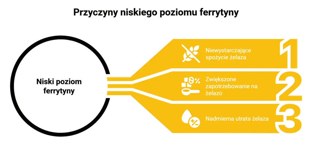 Przyczyny niskiego poziomu ferrytyny