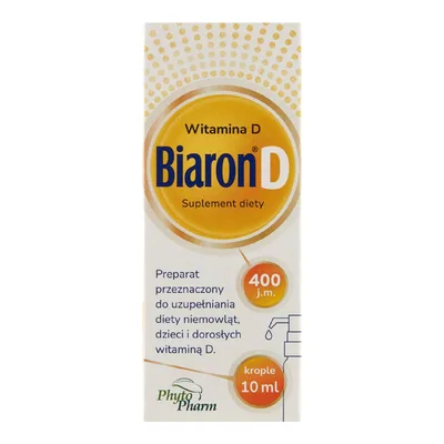 Biaron D400 Krople Z Witaminą D Butelka Z Pompką 10 ml
