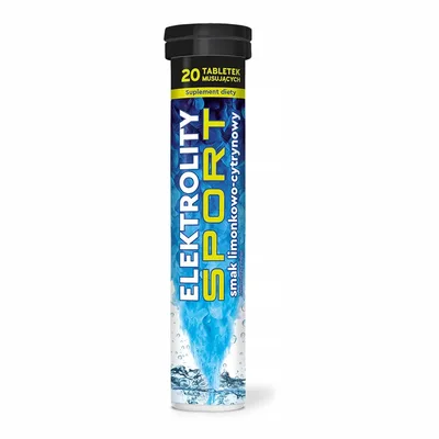 Elektrolity Sport O Smaku Limonkowo-Cytrynowym 20 Tabletek Musujących