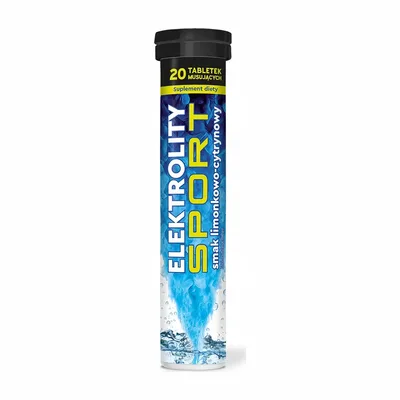 Elektrolity Sport O Smaku Limonkowo-Cytrynowym 20 Tabletek Musujących