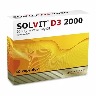 Solvit D3 2000j.m. Witamina D3 60 Kapsułek