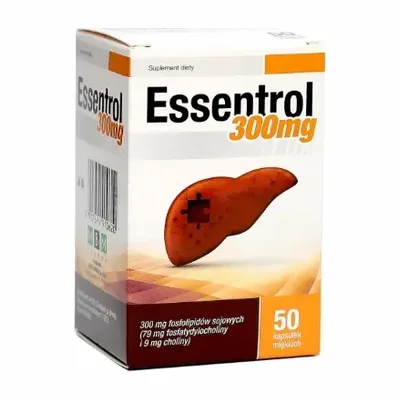 Essentrol 300mg Na Zdrowę Wątrobę Regenerację 50 Kapsułek