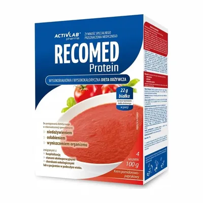 RecoMed Protein Krem Pomidorowy 4 Saszetki 100g