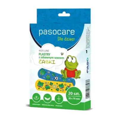 Plastry dla dzieci Pasocare Kids Line (Żabki) - zestaw 20 sztuk