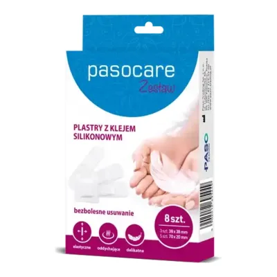Plastry Z Klejem Silikonowym Pasocare 8 Sztuk