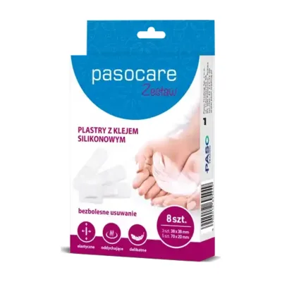 Plastry Z Klejem Silikonowym Pasocare 8 Sztuk
