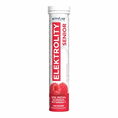 Elektrolity Senior Malina Activlab 20 Tabletek Musujących
