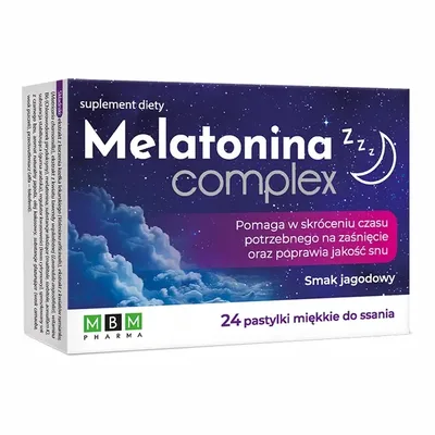 Melatonina Complex 24 Pastylki Miękkie
