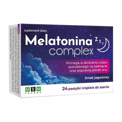 Melatonina Complex 24 Pastylki Miękkie