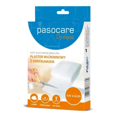 Plaster Włókninowy Z Opatrunkiem Do Cięcia 1 m x 6 cm Pasocare