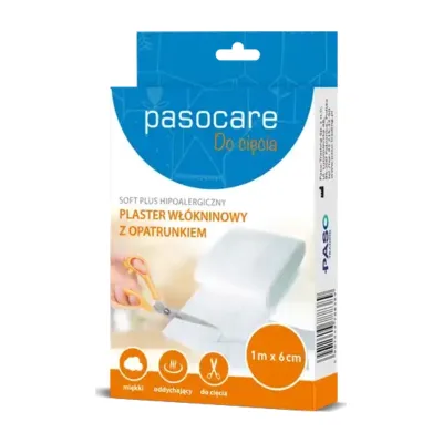 Plaster Włókninowy Z Opatrunkiem Do Cięcia 1 m x 6 cm Pasocare