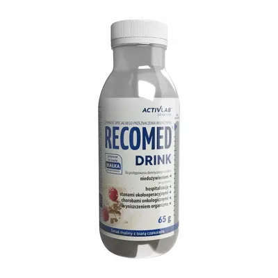 Recomed Drink Smak Malina-Biała Czekolada Żywienie Medyczne Butelka 65g