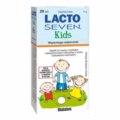 Lacto Seven Kids Tabletki Do Ssania Na Odporność Probiotyk 20 Sztuk
