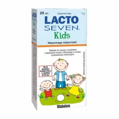 Lacto Seven Kids Tabletki Do Ssania Na Odporność Probiotyk 20 Sztuk