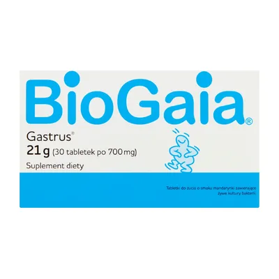 BioGaja Gastrus Mikroflora Bakteryjna Tabletki Do Żucia 30 Sztuk