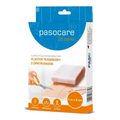 Plaster Tkaninowy Z Opatrunkiem Classic Plus 1m x 8cm