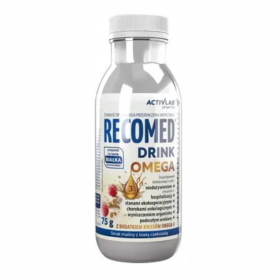 Recomed Drink Omega Malina Biała Czekolada 75g