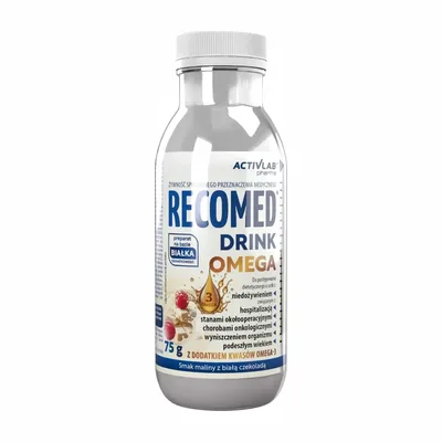 Recomed Drink Omega Malina Biała Czekolada 75g