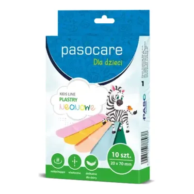 Hipoalergiczne Plastry PASOCARE NEONOWE KIDS LINE dla Dzieci 10 szt