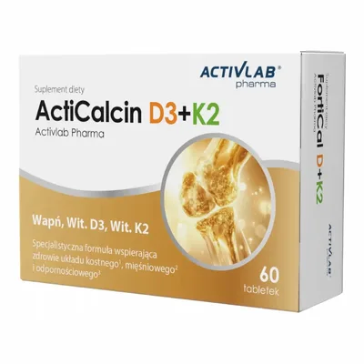 ActiCalcin D3+K2 Kości Mięśnie 60 Tabletek