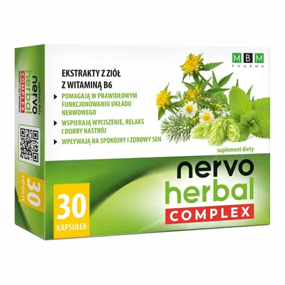 Nervo Herbal Complex Prawidłowe Funkcjonowanie Układu Nerwowego 30 Kapsułek