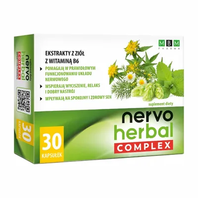 Nervo Herbal Complex Prawidłowe Funkcjonowanie Układu Nerwowego 30 Kapsułek