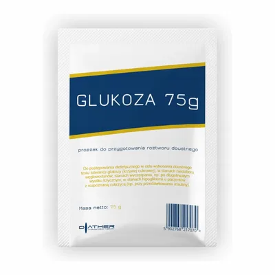 Glukoza Proszek Do Sporządzania Roztworu Doustnego 75g 1 Sztuka