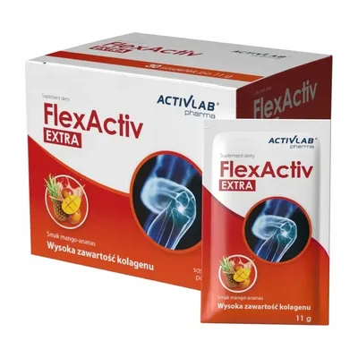 FlexActiv Extra Kolagen Zdrowe Stawy Mango-Ananas 30 Saszetek
