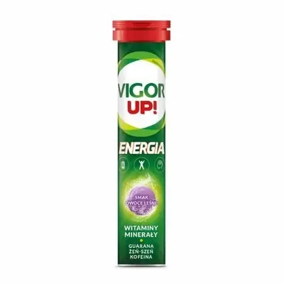 Vigor Up! Energia 20 Tabletek Musujących O Smaku Owoców Leśnych