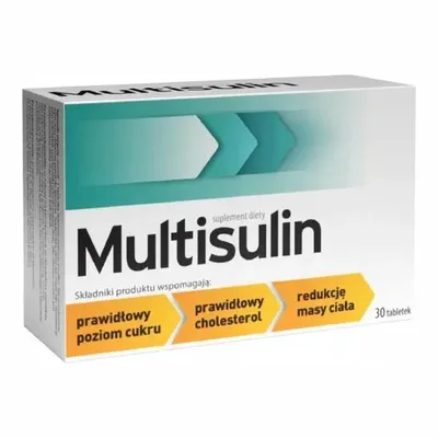 Multisulin Na Utrzymanie Prawidłowego Poziomu Cholesterolu 30 Tabletek