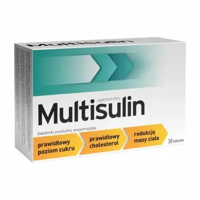 Multisulin Na Utrzymanie Prawidłowego Poziomu Cholesterolu 30 Tabletek