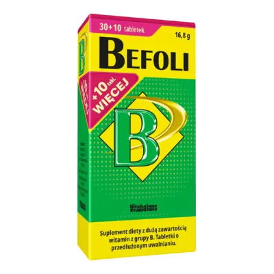 Befoli Kompleks Witamin Z Grupy B 30 + 10 Tabletek