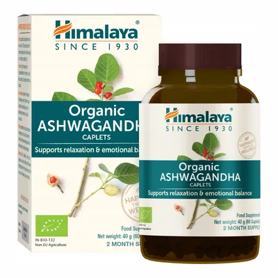 Himalaya Organic Ashwagandha Spokój I Sen 60 Tabletek