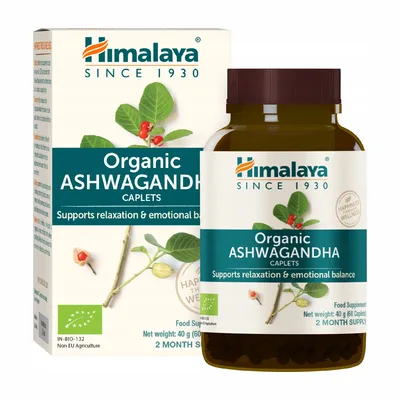 Himalaya Organic Ashwagandha Spokój I Sen 60 Tabletek