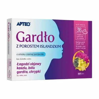 Gardło Z Porostem Islandzkim Apteo 36 Pastylek Do Ssania