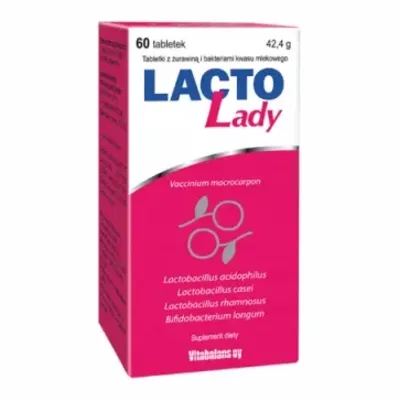 Lacto Lady Żurawina Bakterie Kwasu Mlekowego Infekcje Dróg Moczowych 60 Tab