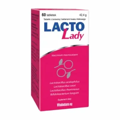 Lacto Lady Żurawina Bakterie Kwasu Mlekowego Infekcje Dróg Moczowych 60 Tab