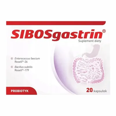 SIBOSgastrin Suplement Diety Z Probiotykami Dla Dorosłych 20 Kapsułek