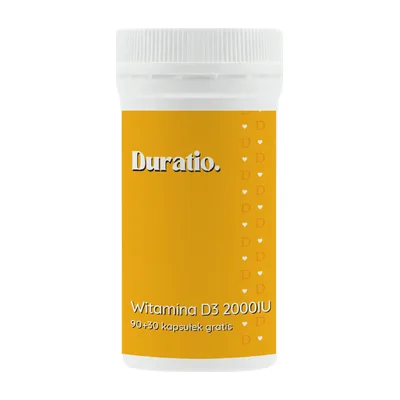 Duratio Witamina D3 2000IU 120 Kapsułek