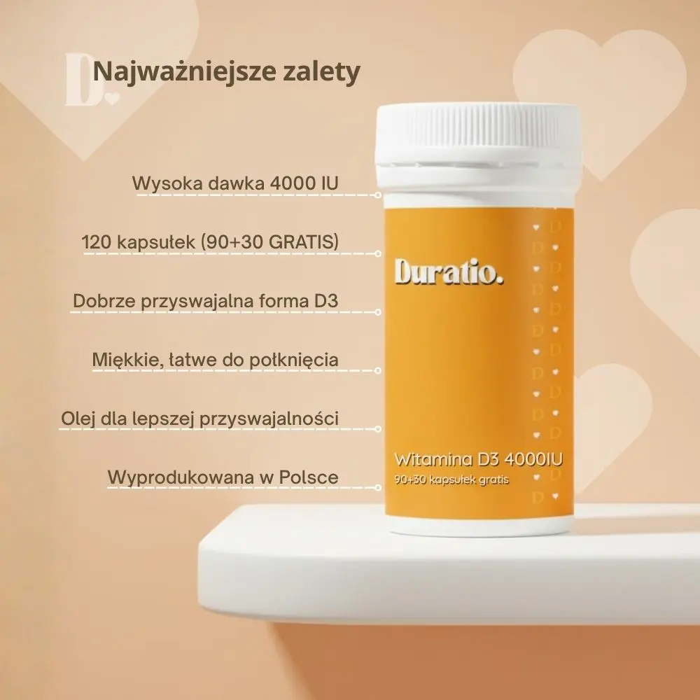 Zalety Witaminy D4000 Duratio