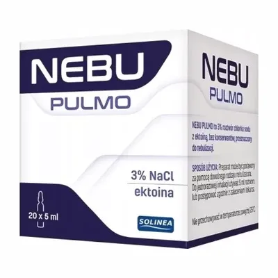 Solinea Nebu Pulmo Roztwór 3% – Hipertoniczny z Ektoiną – 20 ampułek x 5 ml