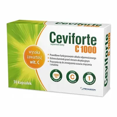 Ceviforte C 1000 1000 mg – Wsparcie Odporności i Syntezy Kolagenu – 30 kapsułek