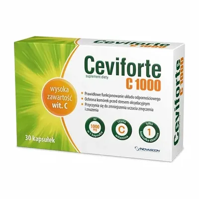 Ceviforte C 1000 1000 mg – Wsparcie Odporności i Syntezy Kolagenu – 30 kapsułek