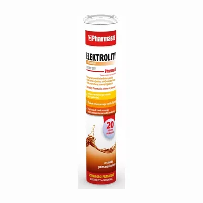 Pharmasis Elektrolity + Witamina C – Nawodnienie i Energia – 20 tabletek musujących