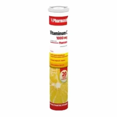 Pharmasis Vitaminum C 1000 mg + Cynk – Odporność i dobre samopoczucie – 20 tabletek musujących